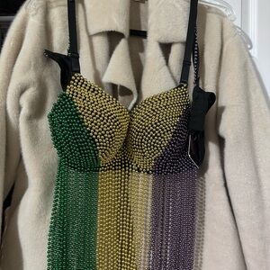 Beaded Fringe Bra Top